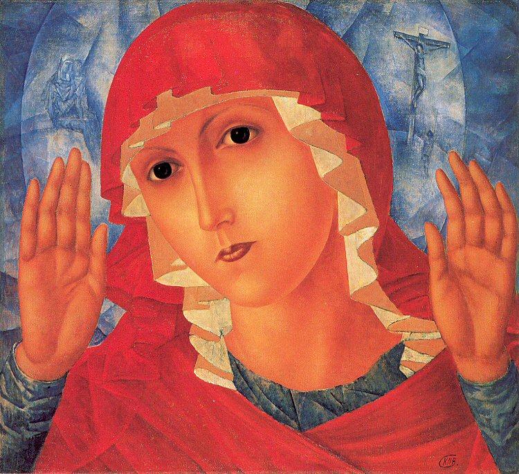 Petrov-Vodkin, Kozma Our Lady- Tenderness of Cruel Hearts oil painting image